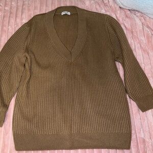 Babaton Camel Oversized Sweater in Size XS